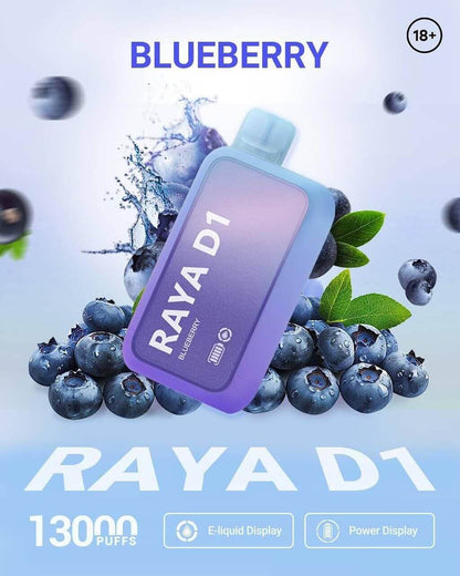 SGVape-ELFBAR-RAYA-D1-13K-BLUEBERRY-SG-VAPE-HUB