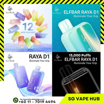 SGVape-ELFBAR-RAYA-D1-13K-PUFFS-SG-Vape-Hub