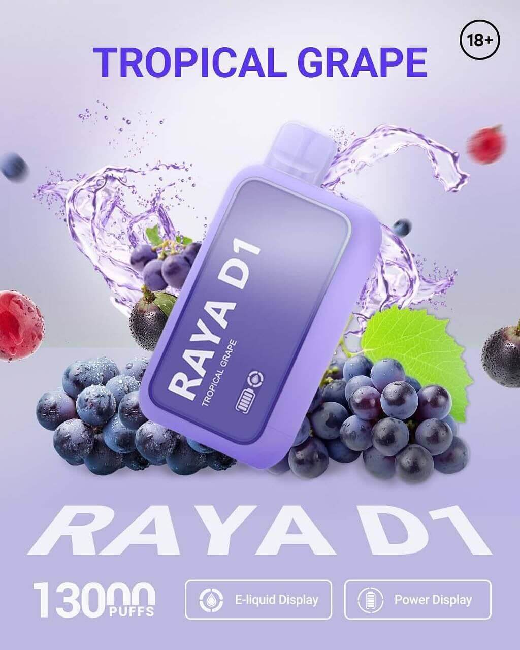 SGVape-ELFBAR-RAYA-D1-13K-TROPICAL-GRAPE-SG-VAPE-HUB